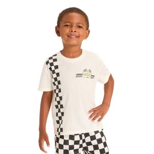 Grayson Mini - Toddler Kids' Checkered White T-Shirt